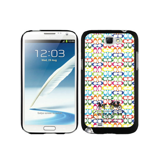 Coach Logo Multicolor Samsung Note 2 Cases DTC | Coach Outlet Canada - Click Image to Close